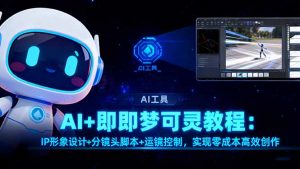 AI+即梦可灵教程:IP形象设计+分镜头脚本+运镜控制,实现零成本高效创作-沧海聊项目