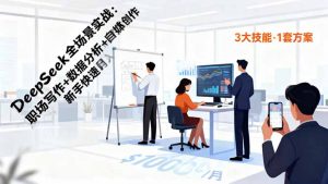 DeepSeek全场景实战:职场写作+数据分析+自媒体创作,新手快速月入过万-沧海聊项目