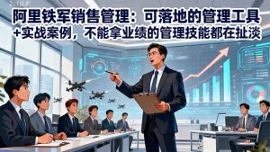 阿里铁军销售管理：可落地的管理工具+实战案例，不能拿业绩的管理都在扯淡-沧海聊项目