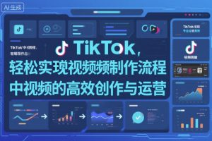 TikTok中视频制做流程，轻松实现Tk中视频的高效创作与运营-沧海聊项目