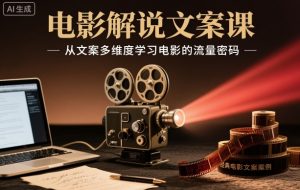 电影解说文案课，从文案多维度学习电影的流量密码-沧海聊项目