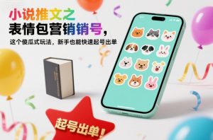 小说推文之表情包营销号,这个傻瓜式玩法,新手也能快速起号出单-沧海聊项目