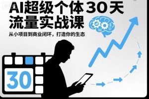 AI超级个体30天流量实战课,从小项目到商业闭环,打造你的生态-沧海聊项目