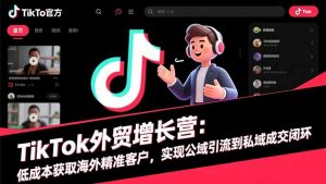 TikTok外贸增长营：低成本获取海外精准客户，实现公域引流到私域成交闭环-沧海聊项目