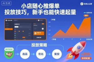 小店随心推爆单投放技巧,新手也能快速起量-沧海聊项目