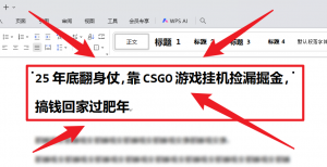 25年底翻身仗，靠CSGO游戏挂机捡漏掘金，搞钱回家过肥年-沧海聊项目