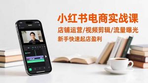 小红书电商实战课:店铺运营/视频剪辑/流量曝光,新手快速起店盈利-沧海聊项目