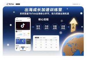出海成长加速训练营,系统覆盖TikTok出海核心环节,助力把握出海机遇(更新)-沧海聊项目