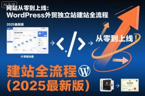 网站从零到上线：WordPress外贸独立站建站全流程(2025最新版)-沧海聊项目