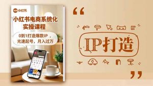 小红书流量变现系统化实操课程，0到1打造爆款IP，光速起号，月入过万-沧海聊项目