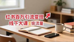 小红书百万引流变现-11月线下大课:分享从0到百万引流路径,手把手教偷流量、拿结果-沧海聊项目