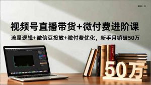 视频号直播带货+微付费进阶课:流量逻辑+微信豆投放+微付费优化,新手月销破50万-沧海聊项目