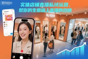 实体店铺直播私域运营，帮你的生意插上直播的翅膀-沧海聊项目