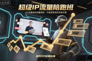 超级IP流量陪跑班，大V流量密码倾囊相授，可直接落地的实操步骤-沧海聊项目