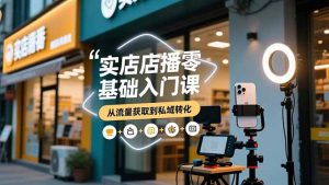 实体店播零基础入门课,实体店+短视频+直播+微信生态+私域社群,从流量获取到私域转化-沧海聊项目