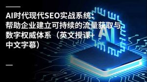 AI时代现代SEO实战系统：帮助企业建立可持续的流量获取与数字权威体系(英文授课+中文字幕-沧海聊项目