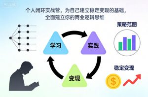 个人闭环实战营，为自己建立稳定变现的基础，全面建立你的商业逻辑思维-沧海聊项目
