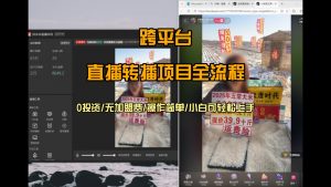 直播转播 每天每台电脑200+ 操作简单每天几分钟 小白两天上手-沧海聊项目