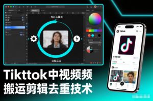 Tiktok中视频纯搬运剪辑去重技术，外来技术，自行测试-沧海聊项目