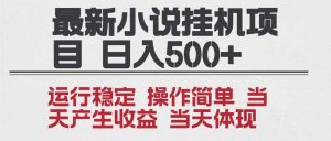 2025全新小说挂机项目 年前吃肉 操作简单，单机当天收益1000+，收益无上限，可矩阵操作-沧海聊项目