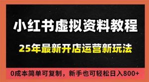 小红书虚拟资料项目：最新搜索流变现玩法，0成本简单可复制，一人多店打法，新手日入800+-沧海聊项目