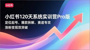 小红书120天系统实训营Pro版,定位起号、爆款拆解、赛道专攻,实现涨粉变现双突破-沧海聊项目