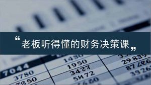 老板能听得懂的财务决策课,报表解读、数据洞察、风险识别,用财务驱动业务增长-沧海聊项目
