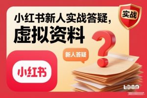 小红书新人实战答疑，小红书虚拟资料项目实战答疑-沧海聊项目