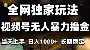 年底最新独家视频号无人直播撸礼物，小白也能轻松日入1k+，长期稳定，可批量复制【揭秘】-沧海聊项目