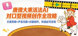“大乘活法”AI对口型视频创作全攻略：文案剪辑+声音克隆+封面制作，快速起号变现-沧海聊项目