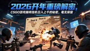 2026开年重磅解密，CSGO游戏搬砖挂机日入上千的秘密，毫无保留-沧海聊项目