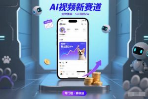 AI视频新赛道，宠物播客仅注册5天涨粉2W，收益非常可观-沧海聊项目