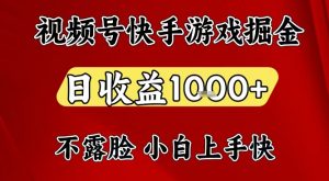 视频号快手平台游戏掘金项目，日收益1k+，一台电脑在家就可以自己创业【揭秘】-沧海聊项目