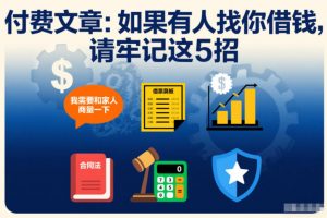 付费文章：如果有人找你借钱，请牢记这5招-沧海聊项目