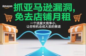 抓亚马逊漏洞，免去店铺月租，一个流量大竞争小，让你有机会成大卖的赛道-沧海聊项目