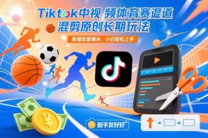 Tiktok中视频体育赛道混剪原创长期玩法，靠播放量賺米，小白轻松上手-沧海聊项目