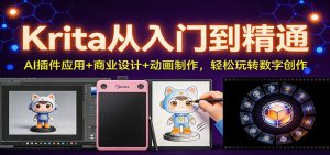 Krita从入门到精通：AI插件应用+商业设计+动画制作，轻松玩转数字创作-沧海聊项目