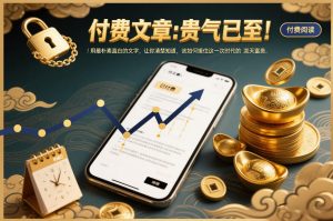 付费文章：贵气已至！用最朴素直白的文字，让你清楚知道，该如何接住这一次时代的泼天富贵-沧海聊项目