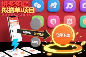 拼多多虚拟撸单项目，跳过选品和测试直接撸单-沧海聊项目