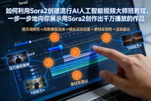 如何利用Sora2创建流行AI人工智能视频大师班，一步一步地向你展示用Sora2创作出千万播放的作品-沧海聊项目
