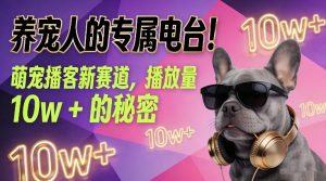 养宠人的专属电台！萌宠播客新赛道，播放量10w+的秘密-沧海聊项目